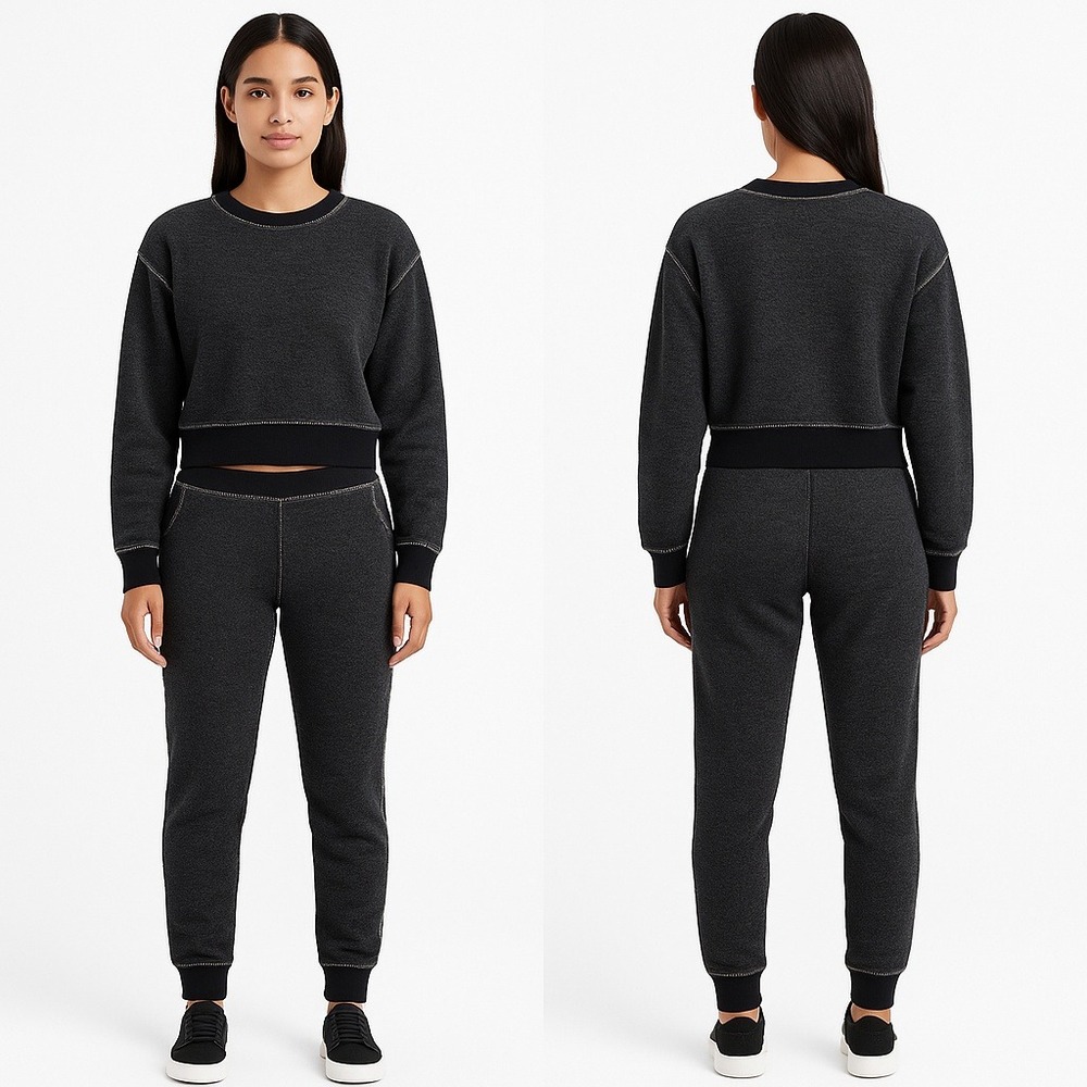 T by Alexander Wang Two-Piece Set - Sweatshirt & Joggers Gray Women's- Small